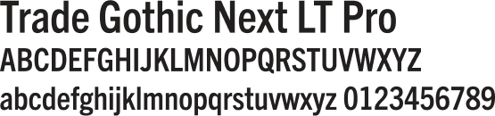 Font - Trade Gothic