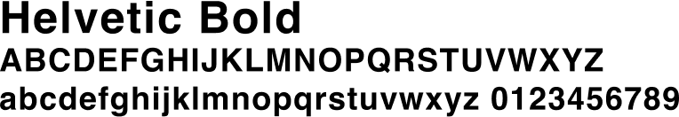Font - Helvetica Bold