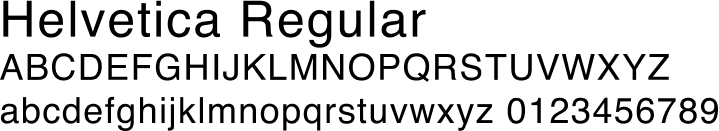 Font - Helvetica Light