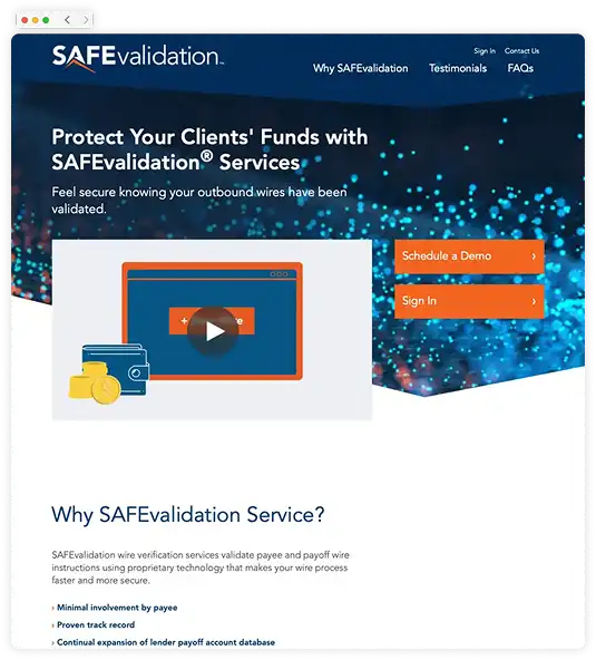 SAFEvalidation and SAFEescrow