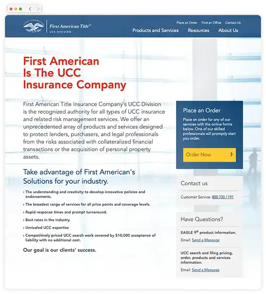 FirstAm Title - UCC